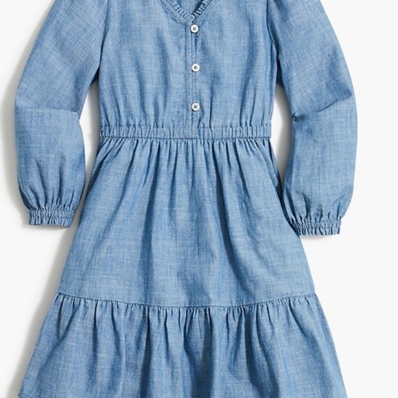 Crewcuts Light Blue Chambray Kids Dress - Picture 1 of 7
